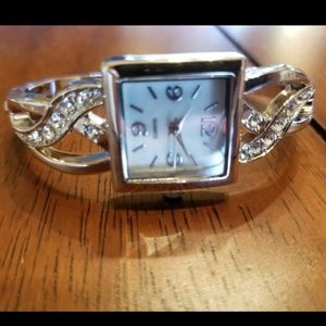 Avon Silver Watch Bangle Bracelet
